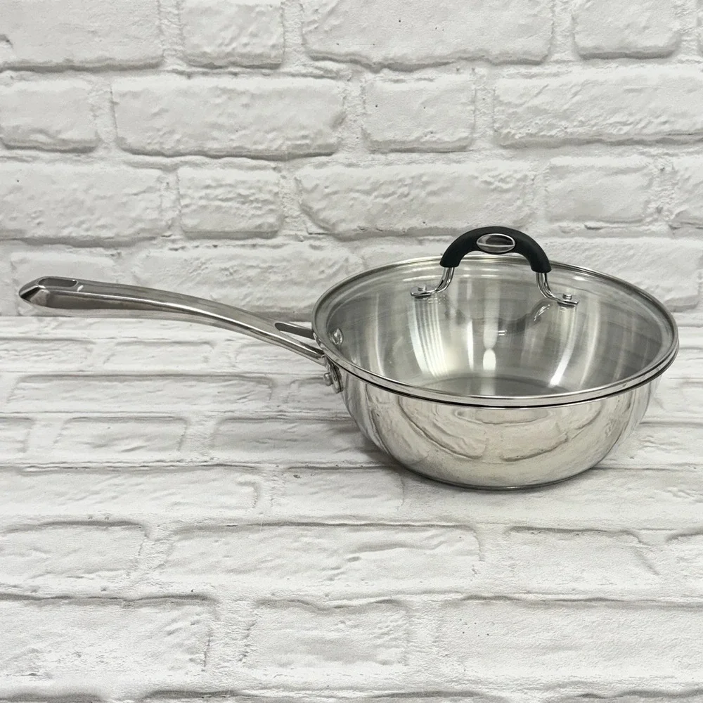 Cuisinart 3 QT/2.8 L Stainless Steel Saute Stir-fry Pan With Lid Induction Ready